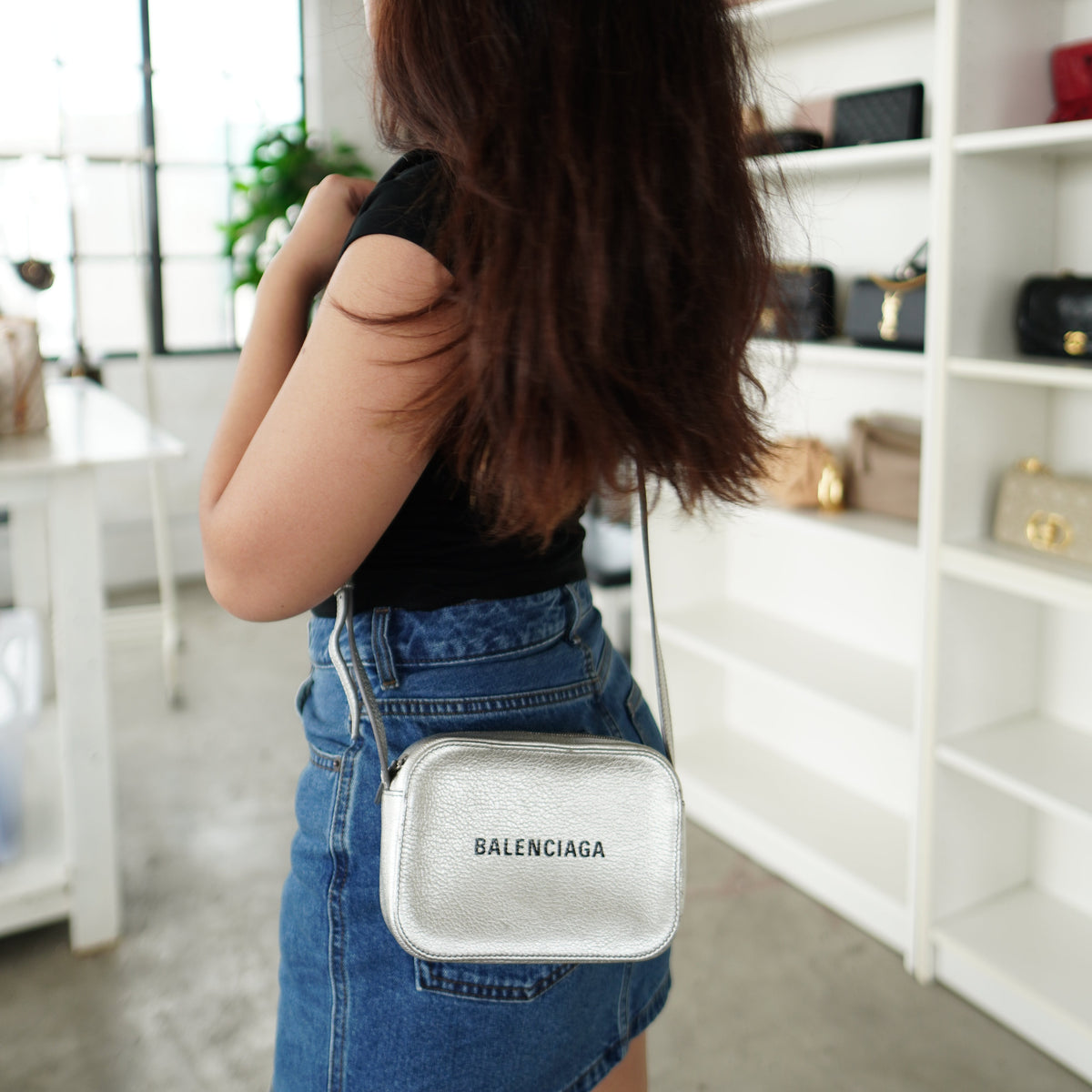 Balenciaga Everyday Camera Bag XS Silver