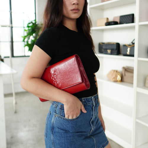 Saint Laurent Belle De Jour Red Patent