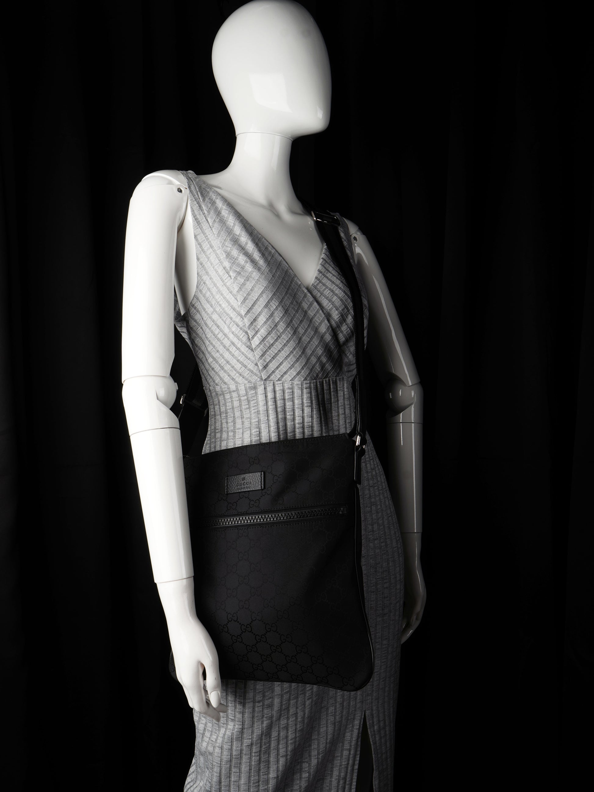 Gucci Nylon Flat Messenger Bag