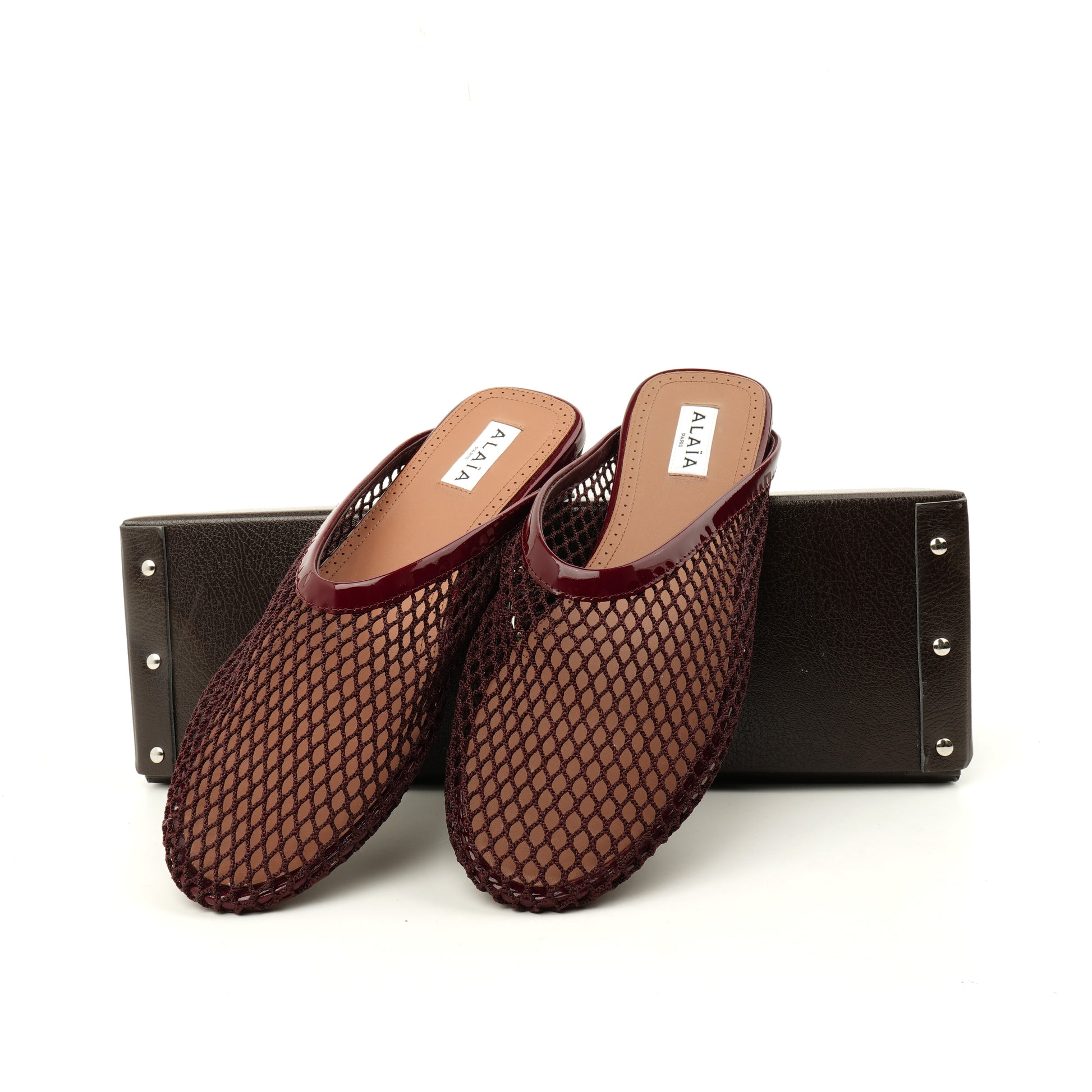 Alaïa Fishnet Mules 37
