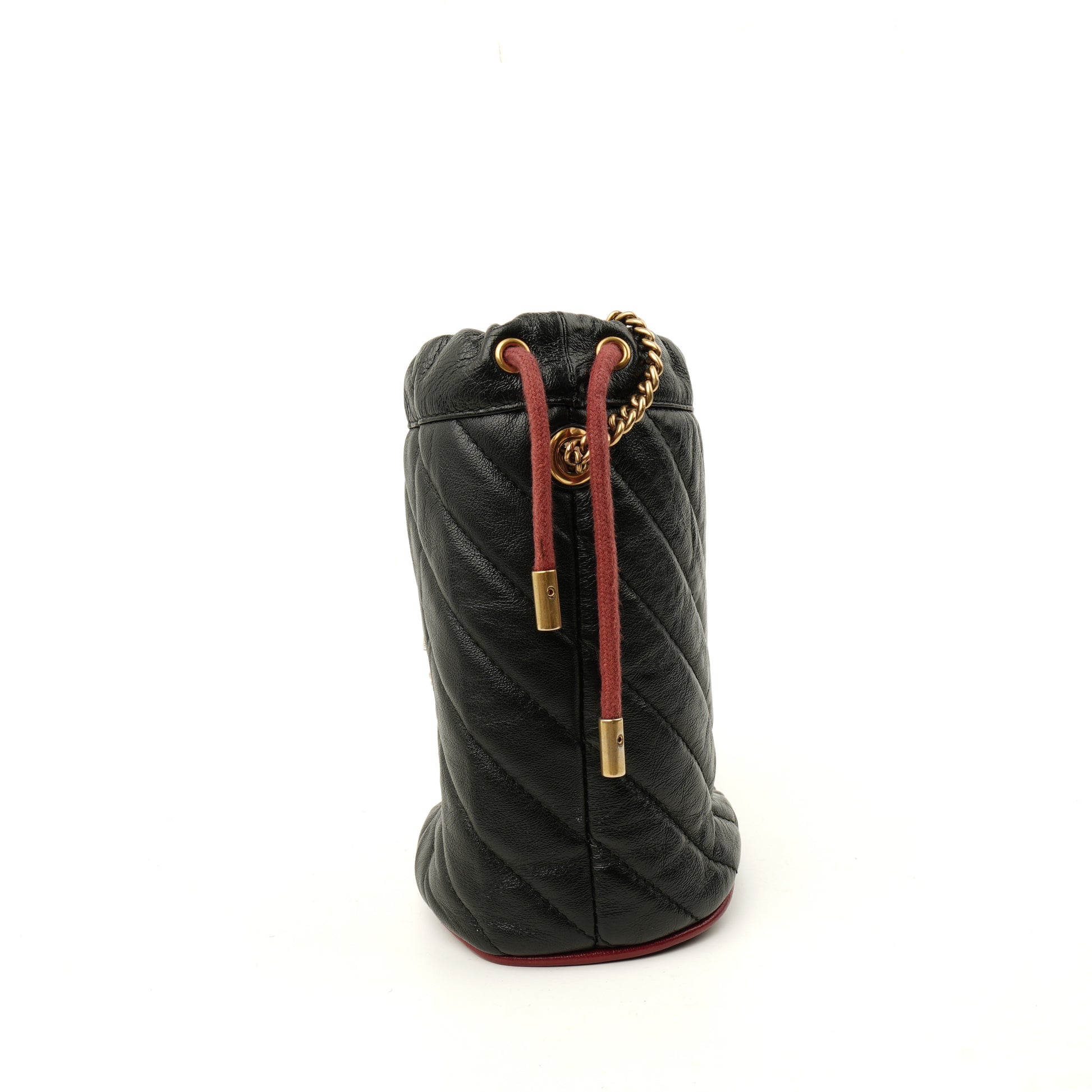 Gucci Marmont Diagonal Mini Torchon Bucket Bag