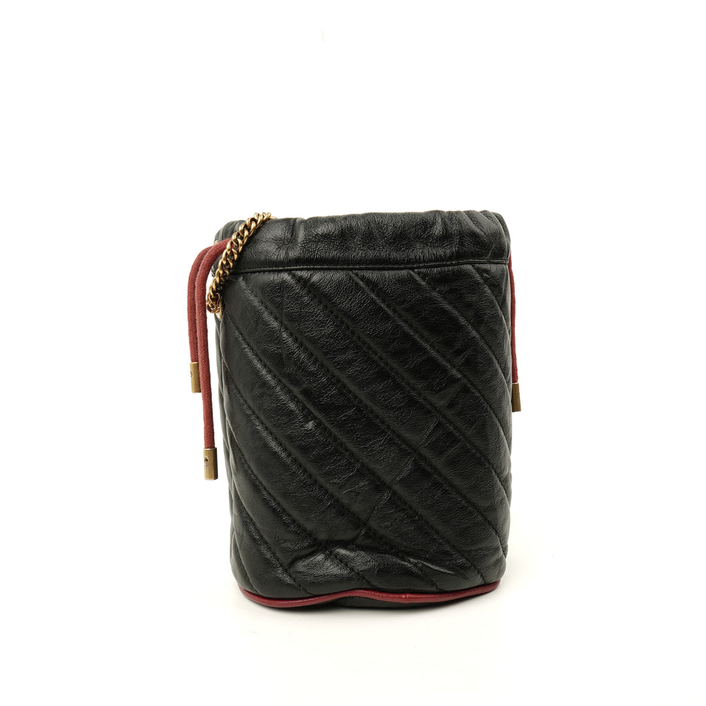 Gucci Marmont Diagonal Mini Torchon Bucket Bag