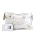 Balenciaga Medium City Metallic Edge Light Gray GHW