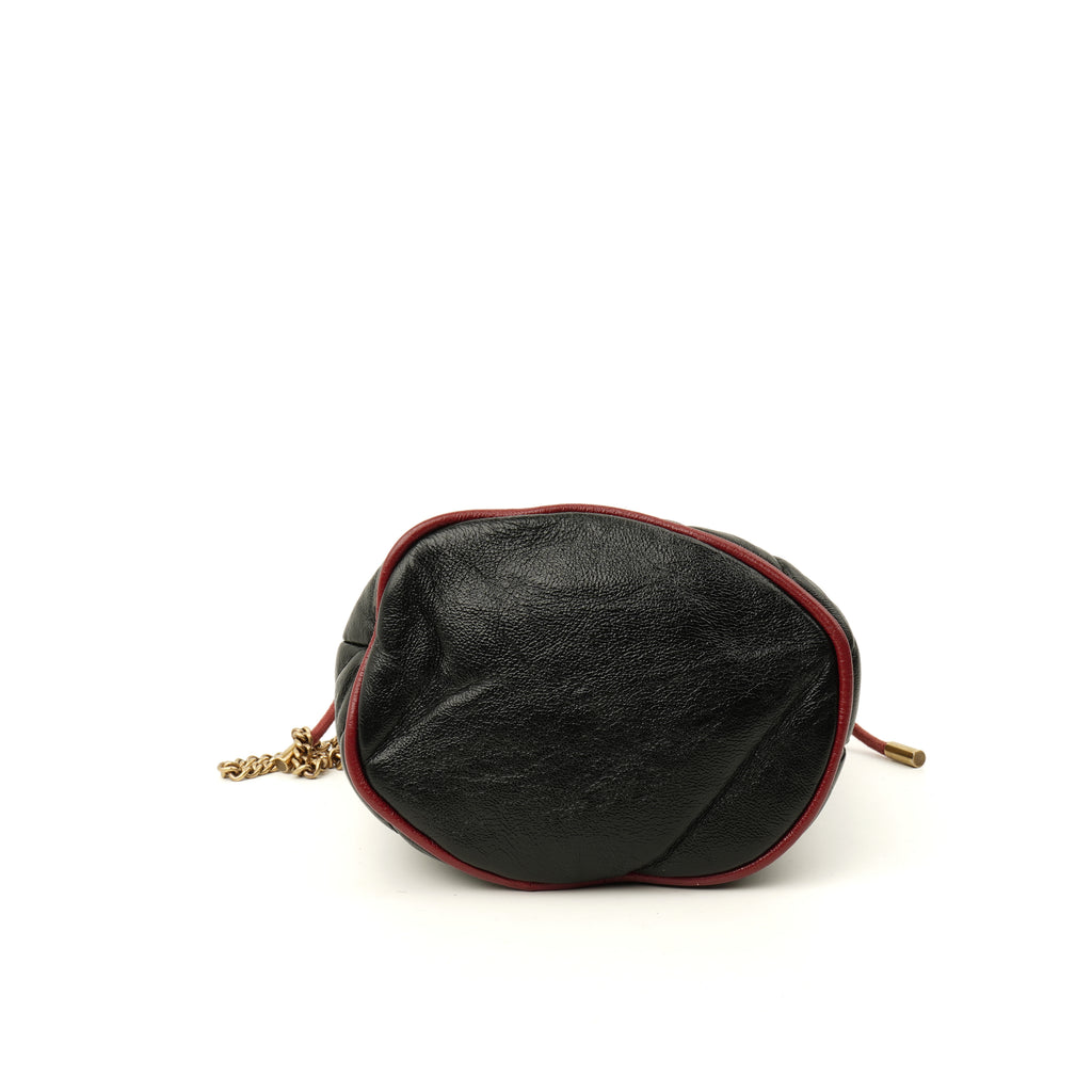 Gucci Marmont Diagonal Mini Torchon Bucket Bag