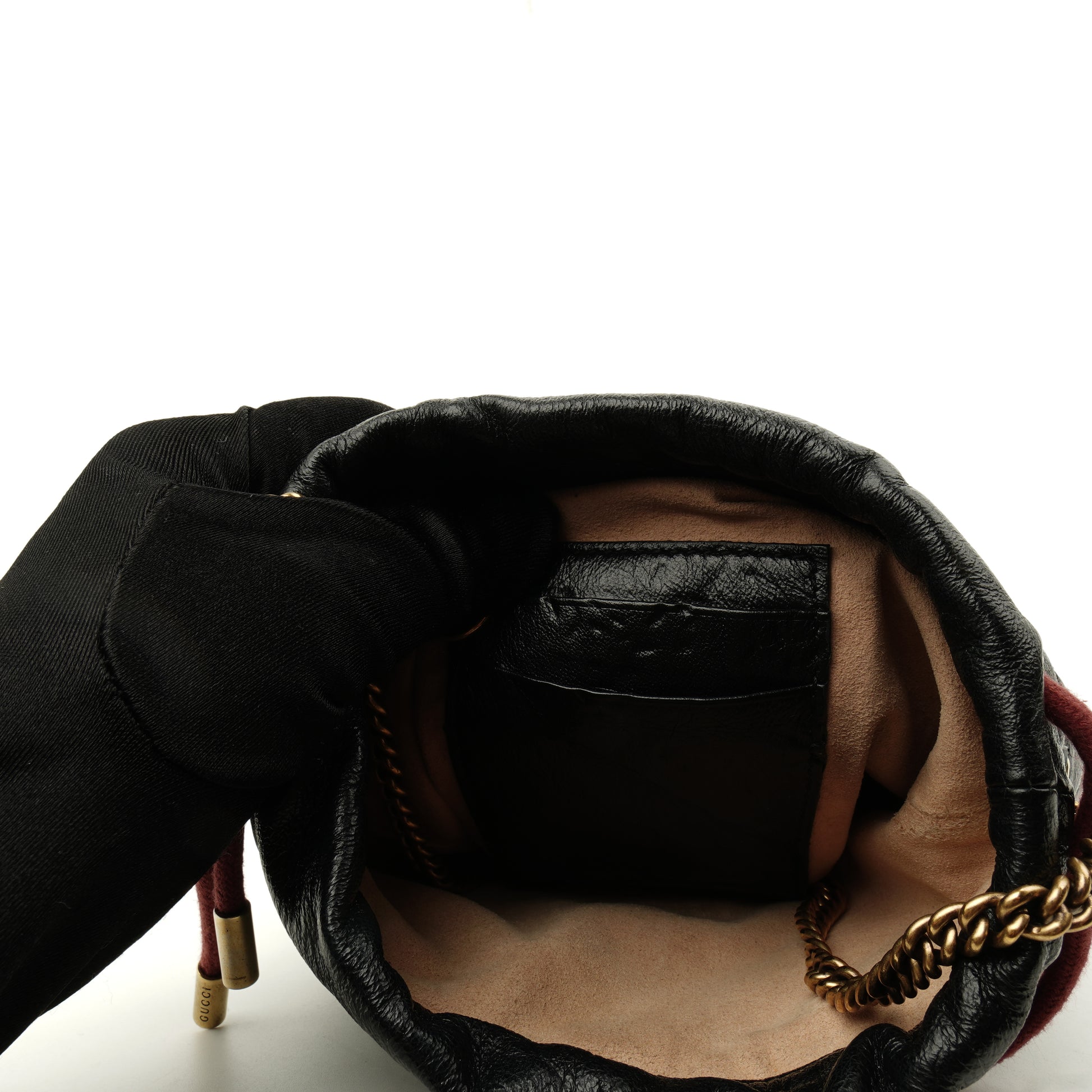 Gucci Marmont Diagonal Mini Torchon Bucket Bag