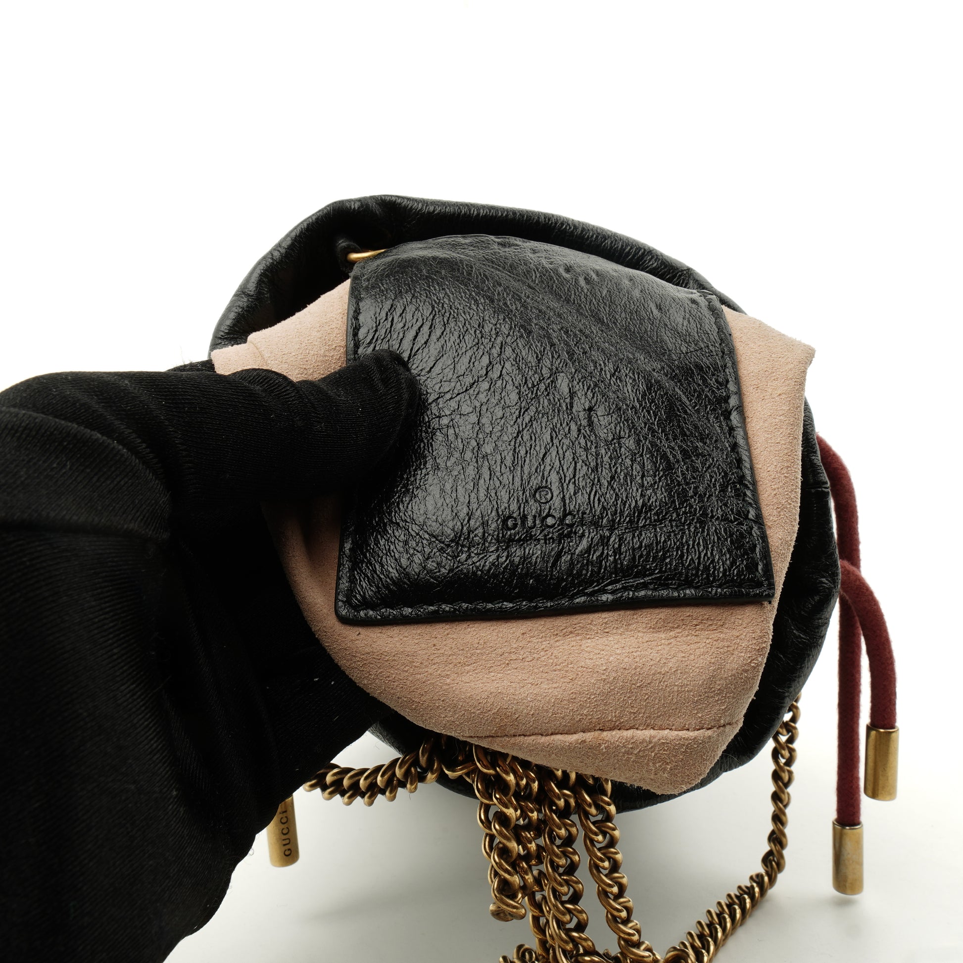 Gucci Marmont Diagonal Mini Torchon Bucket Bag