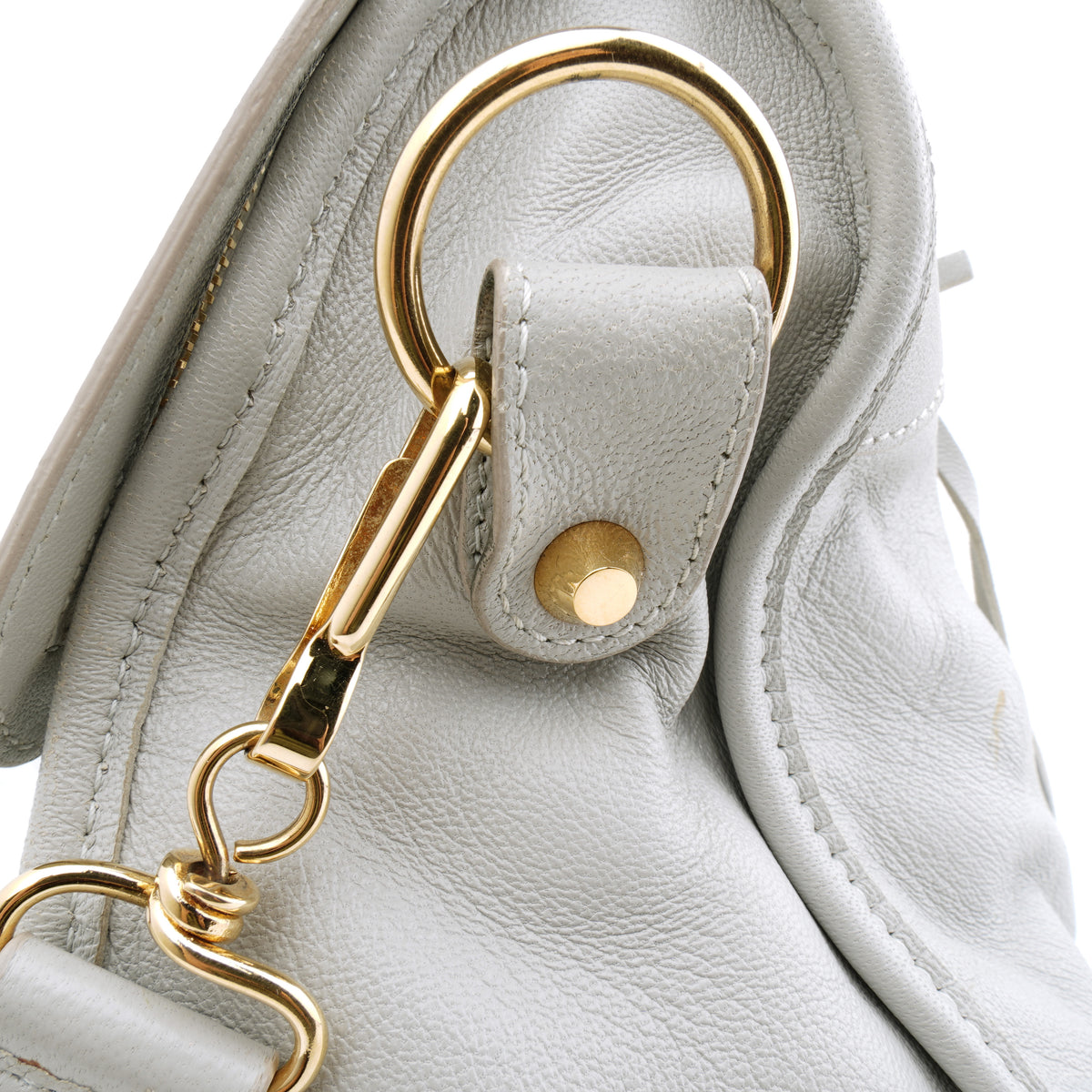 Balenciaga Medium City Metallic Edge Light Gray GHW