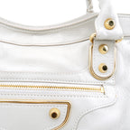 Balenciaga Medium City Metallic Edge Light Gray GHW