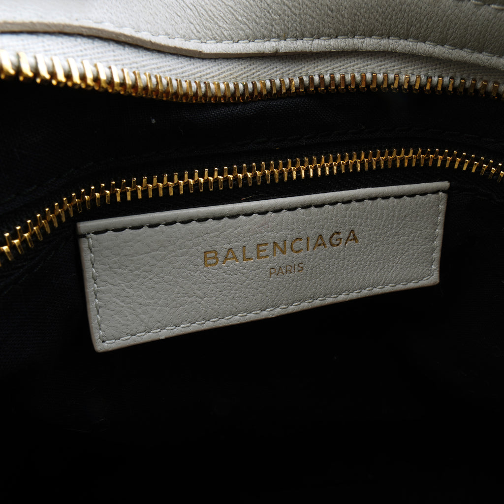 Balenciaga Medium City Metallic Edge Light Gray GHW