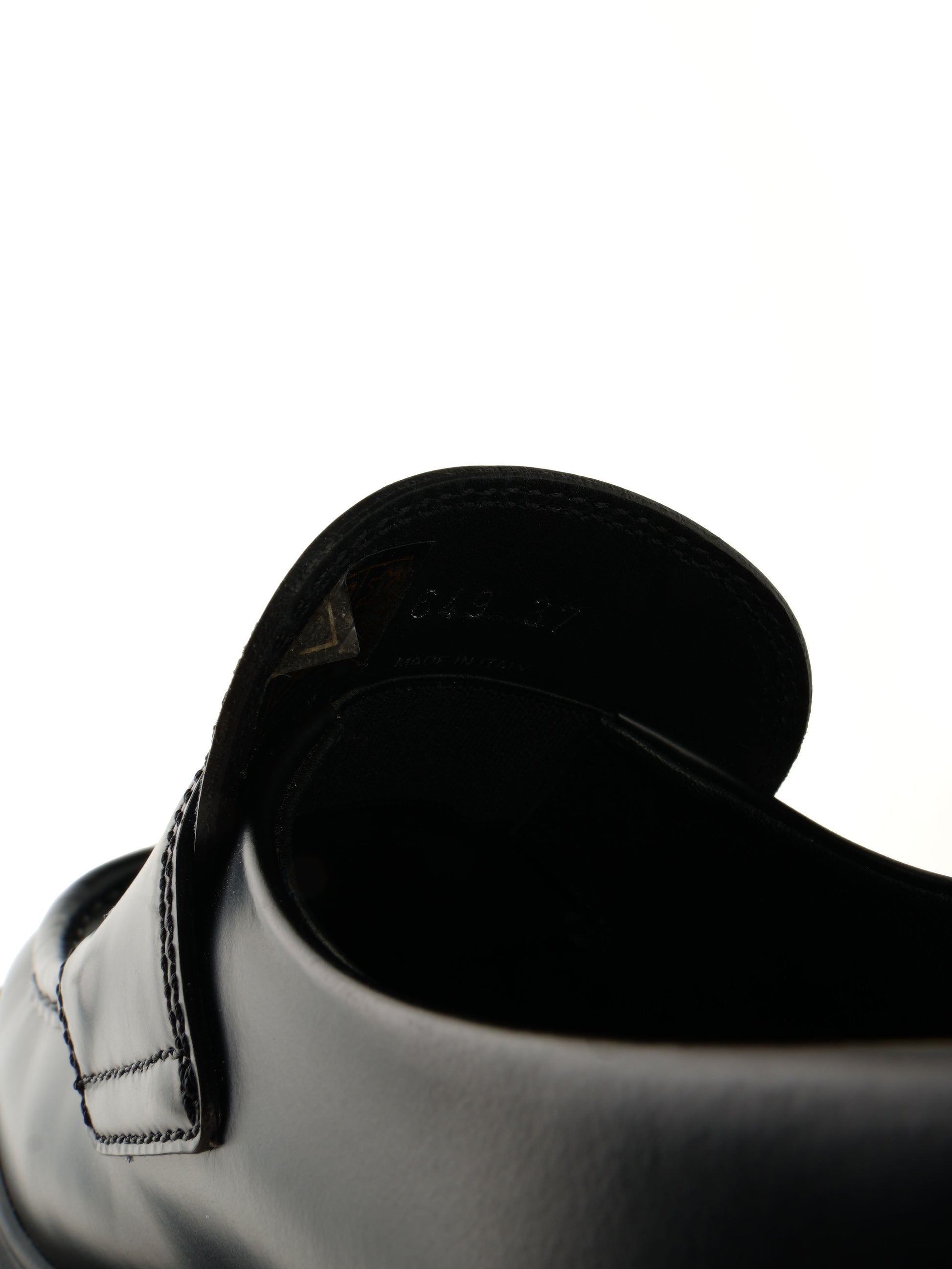 Prada Spazzolato Triangle Logo Monolith Loafers 37