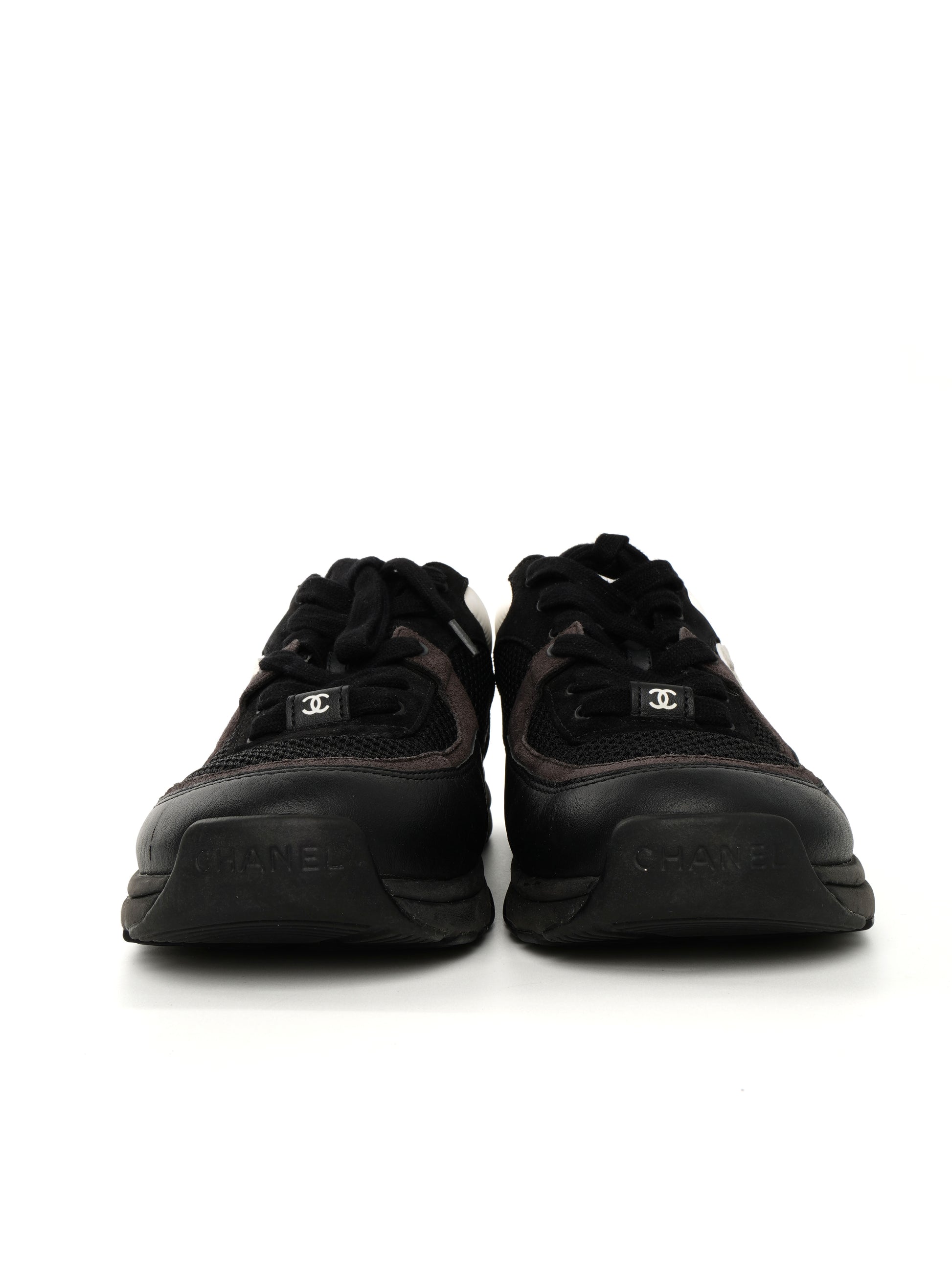 Chanel Mesh Suede Sneakers 37.5