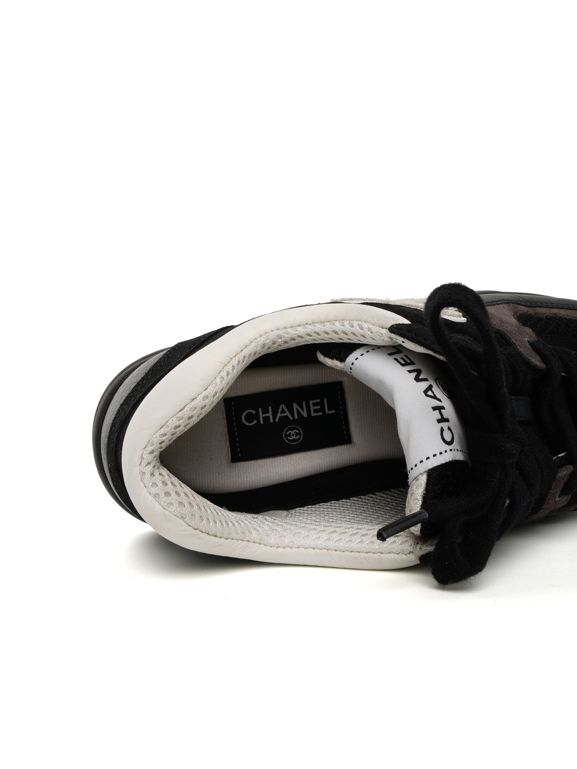 Chanel Mesh Suede Sneakers 37.5