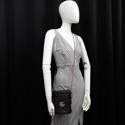 Gucci Marmont Diagonal Mini Torchon Bucket Bag
