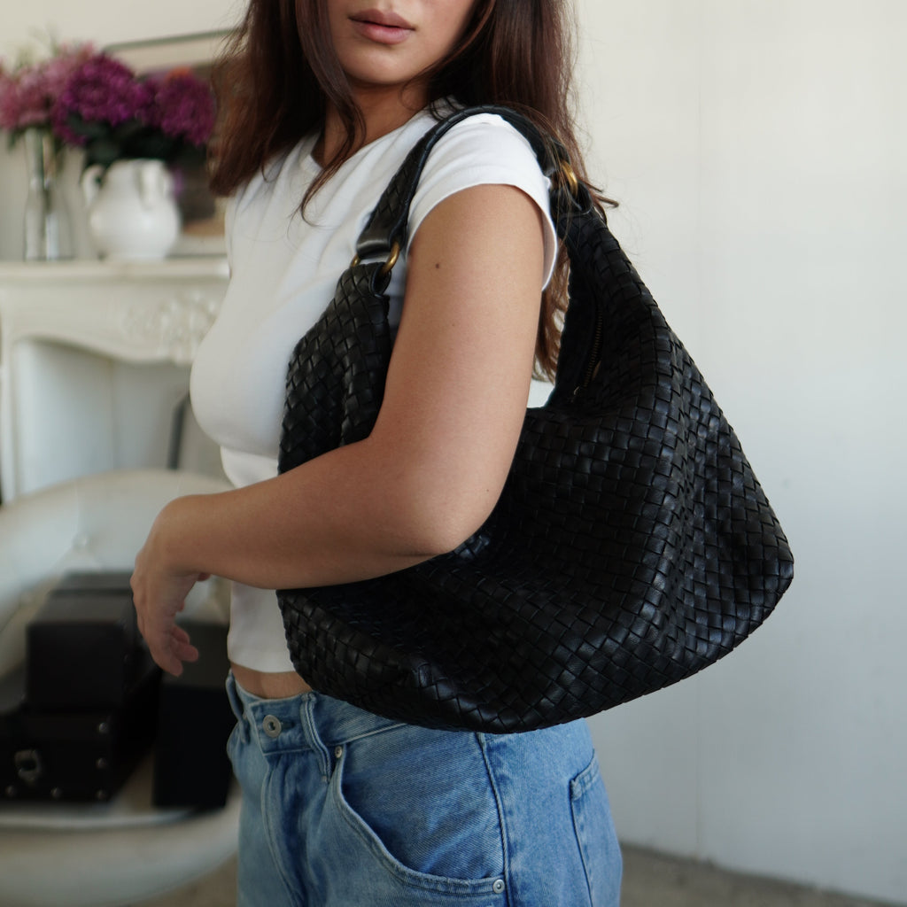 Bottega Veneta Intrecciato Pyramid Hobo