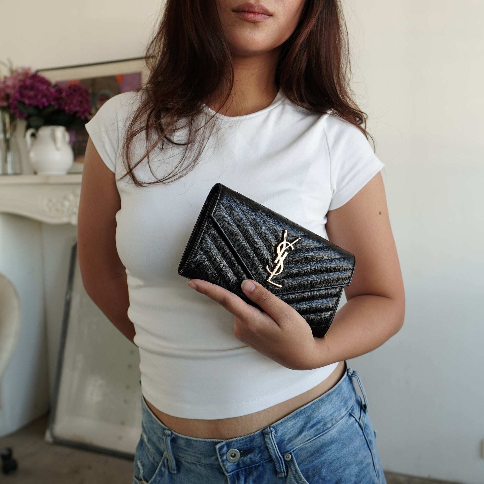 Saint Laurent Envelope Long Wallet