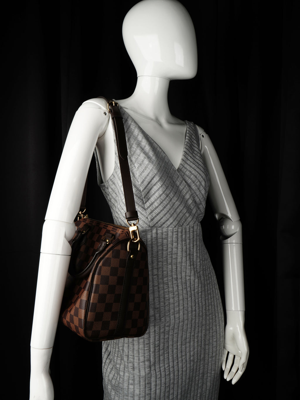 Louis Vuitton Speedy 25 Bandouliere Damier Ebene