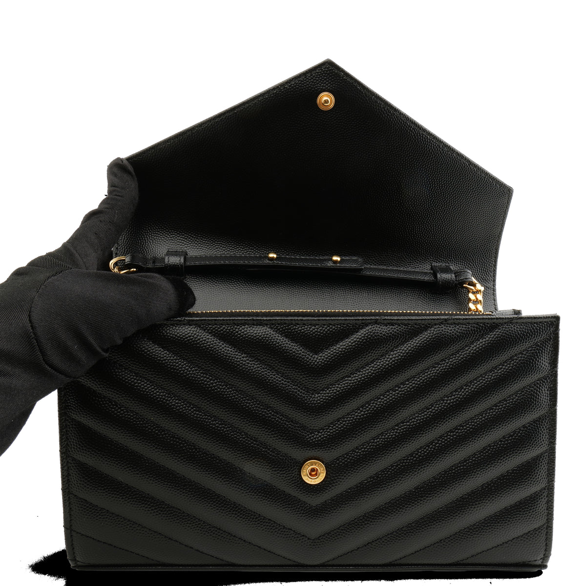 Saint Laurent Envelope Wallet on Chain Large