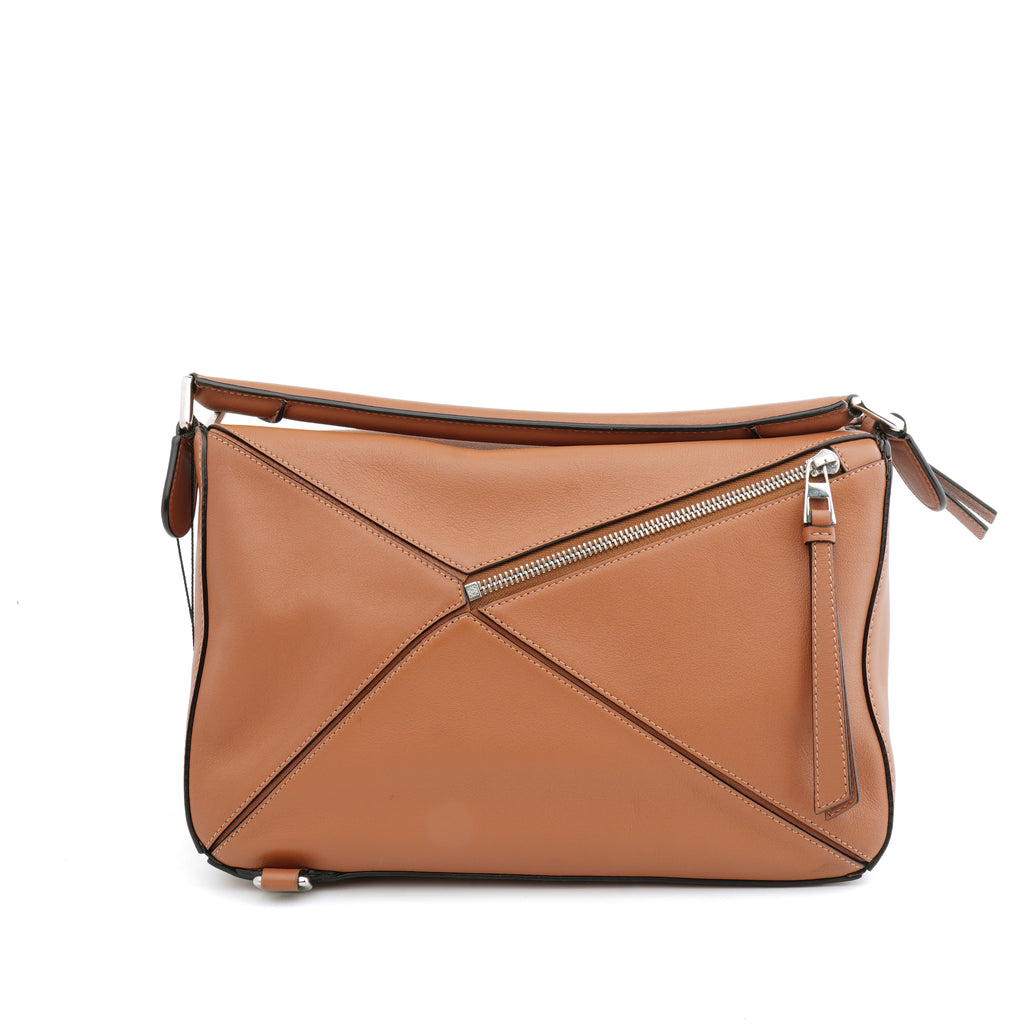 Loewe Puzzle Medium Tan Classic Calfskin