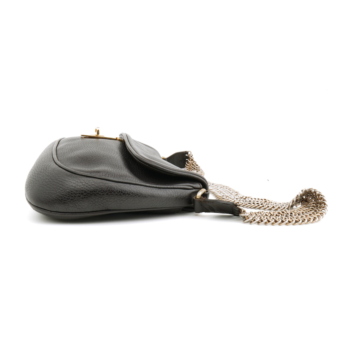 Prada Chainmail Flap Bag Dark Brown