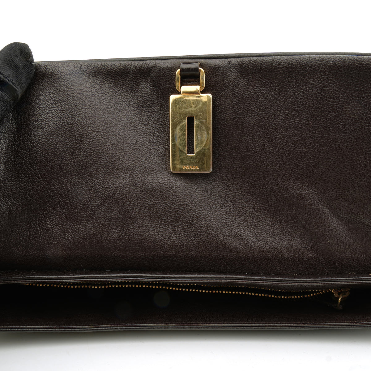 Prada Chainmail Flap Bag Dark Brown