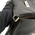 Prada Chainmail Flap Bag Dark Brown