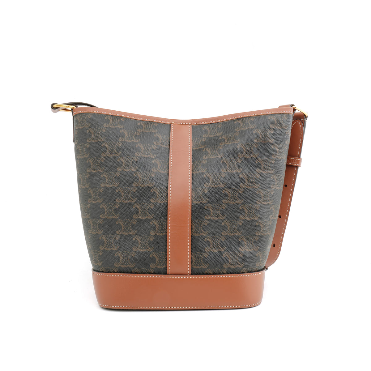 Celine Triomphe Bucket Small Coated Canvas