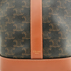 Celine Triomphe Bucket Small Coated Canvas