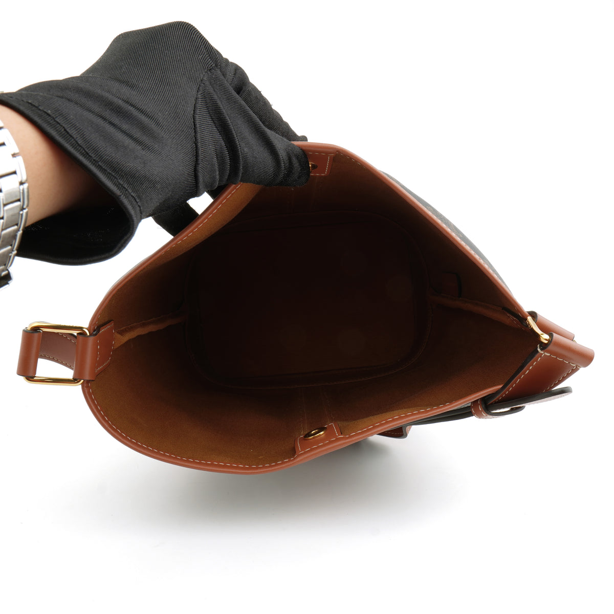 Celine Triomphe Bucket Small Coated Canvas