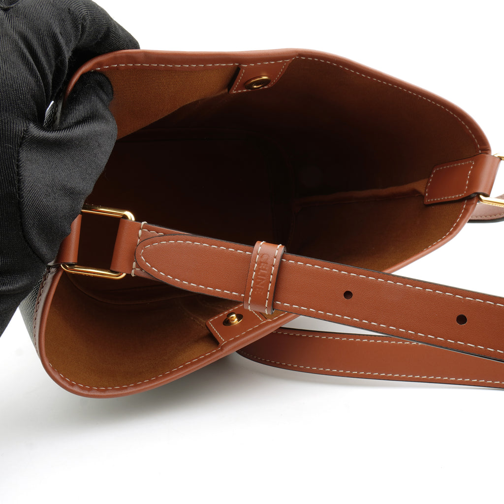 Celine Triomphe Bucket Small Coated Canvas