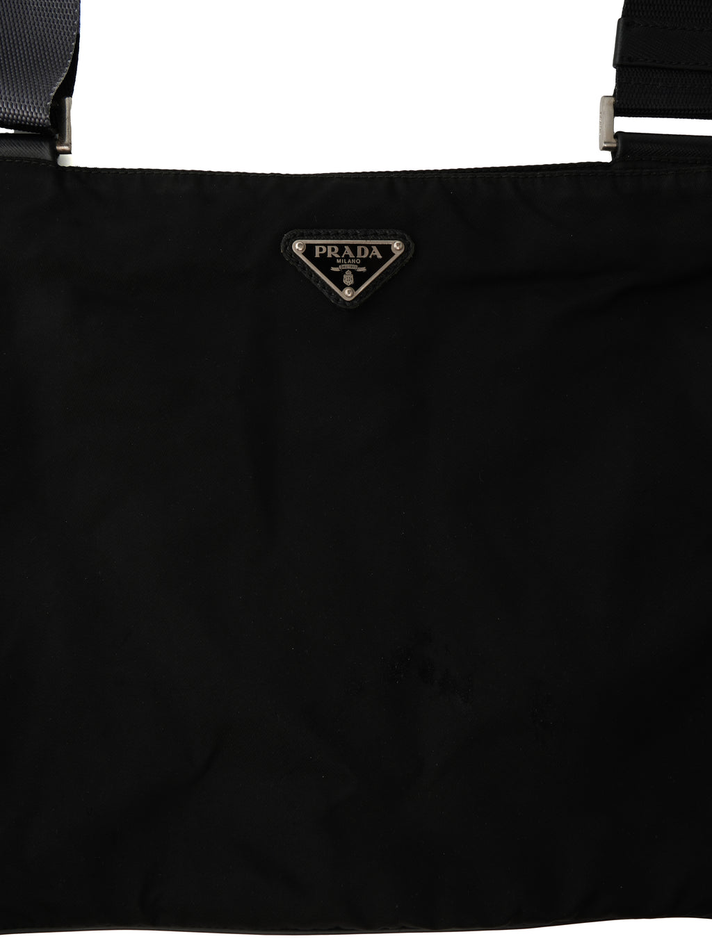 Prada Vela Nylon Flat Messenger