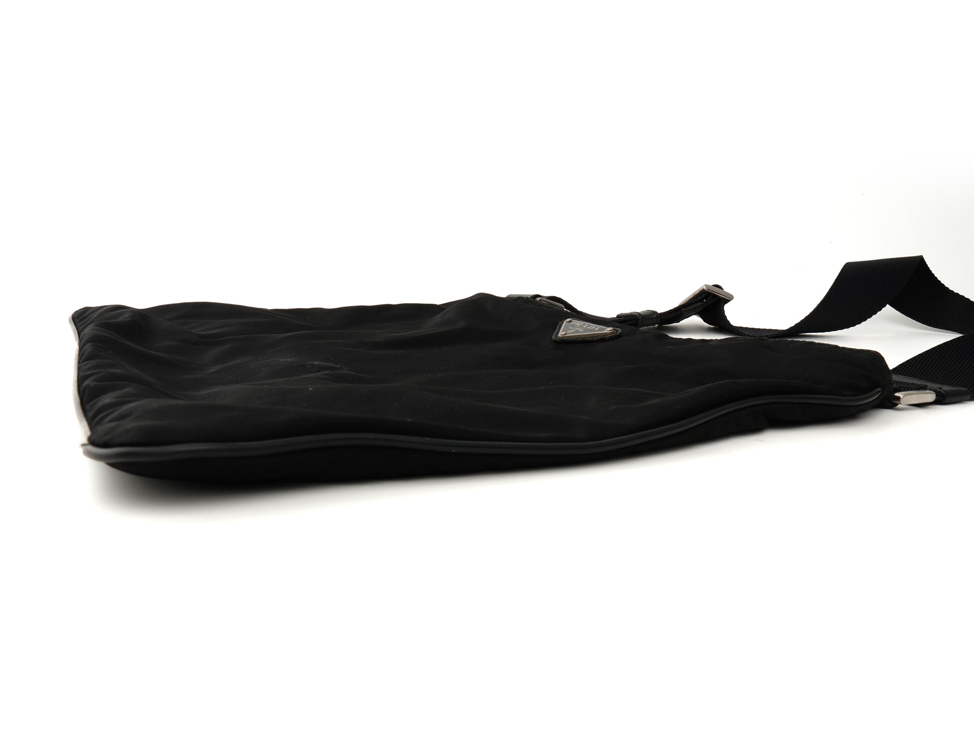 Prada Vela Nylon Flat Messenger