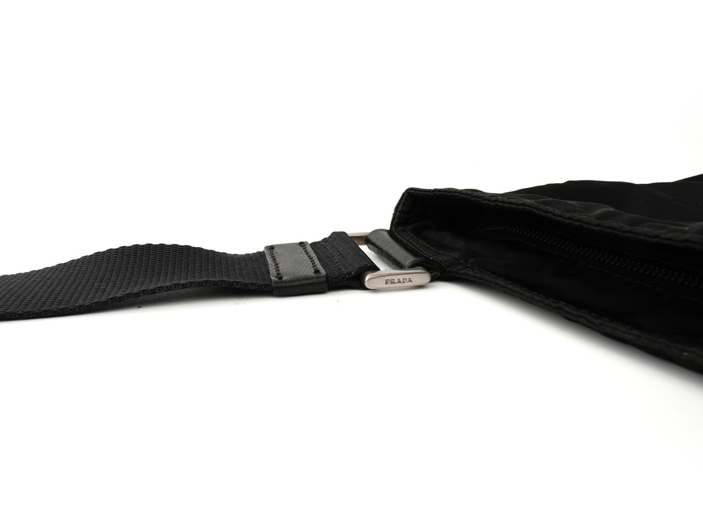 Prada Vela Nylon Flat Messenger