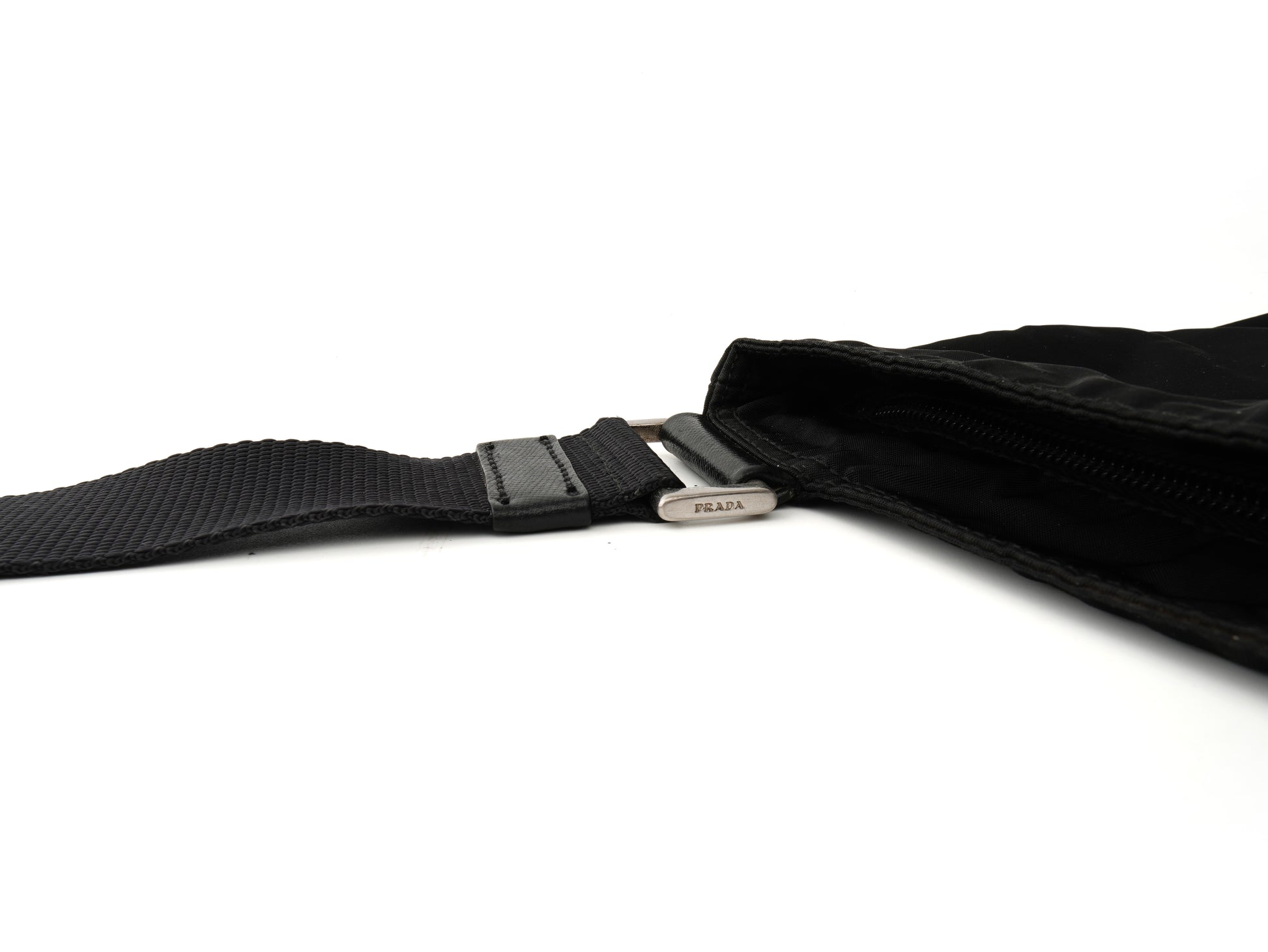 Prada Vela Nylon Flat Messenger