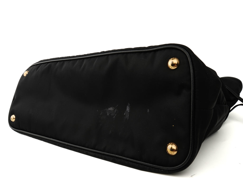 Prada Nylon and Saffiano Trim Tote