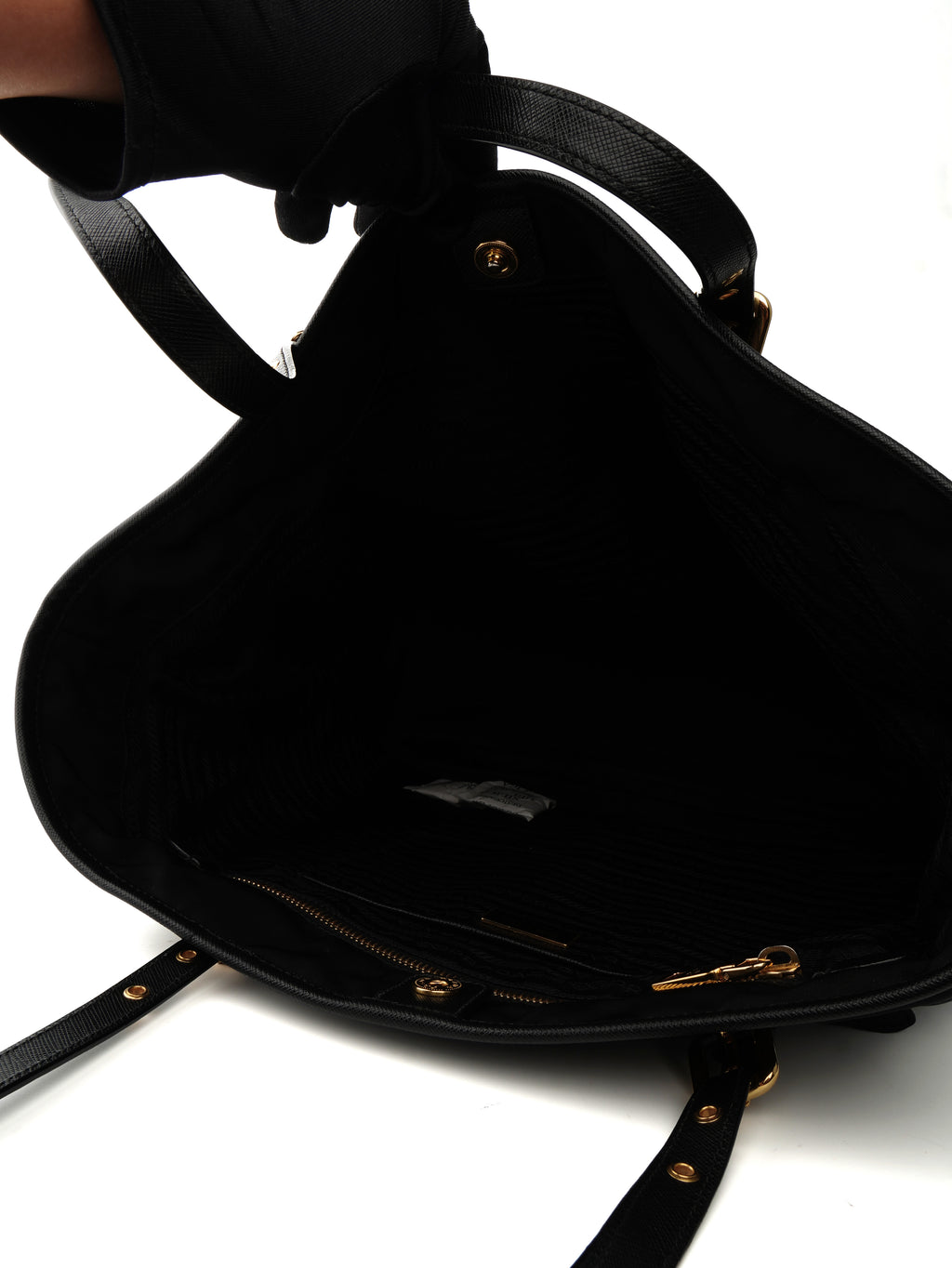 Prada Nylon and Saffiano Trim Tote