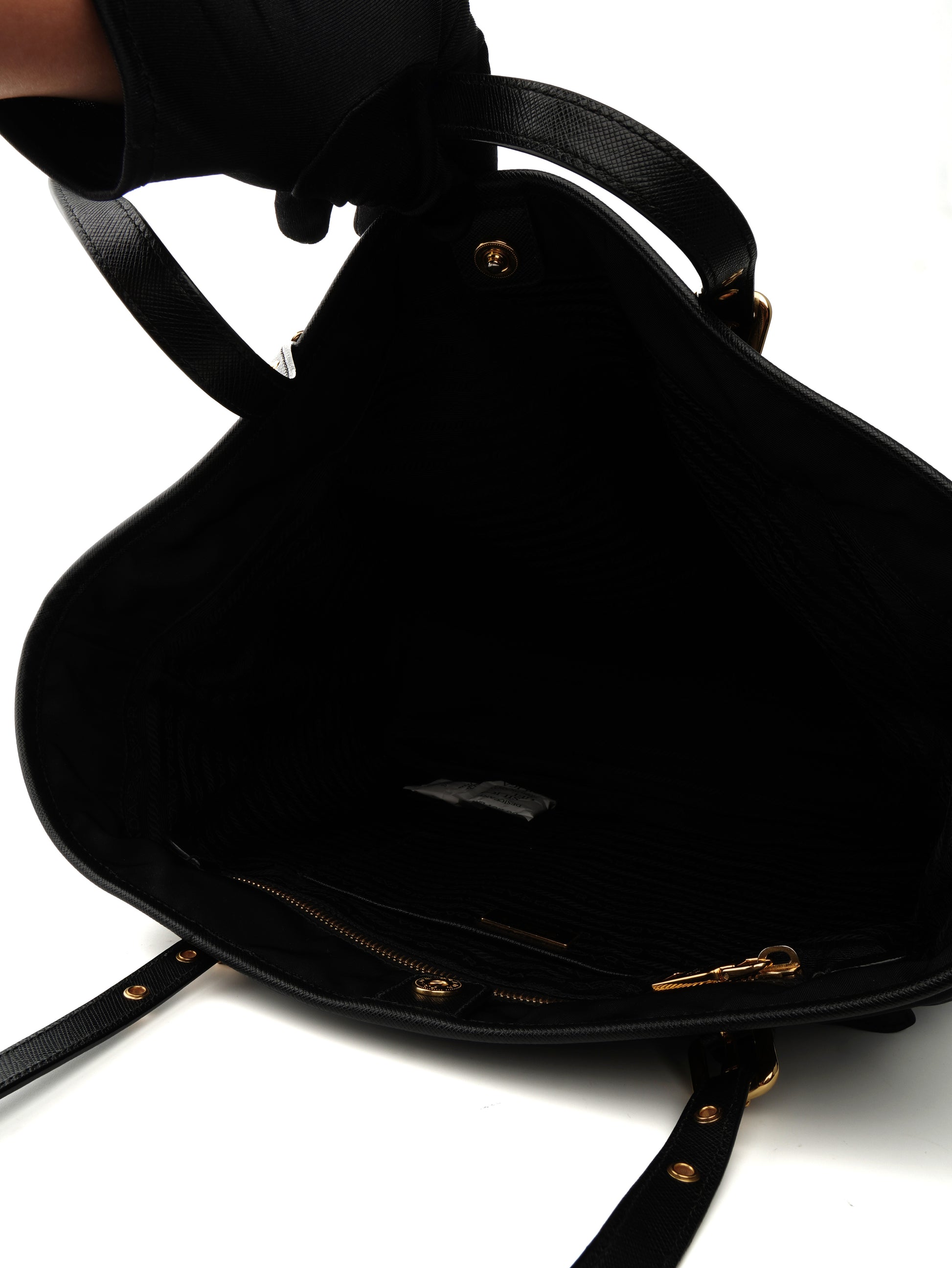 Prada Nylon and Saffiano Trim Tote