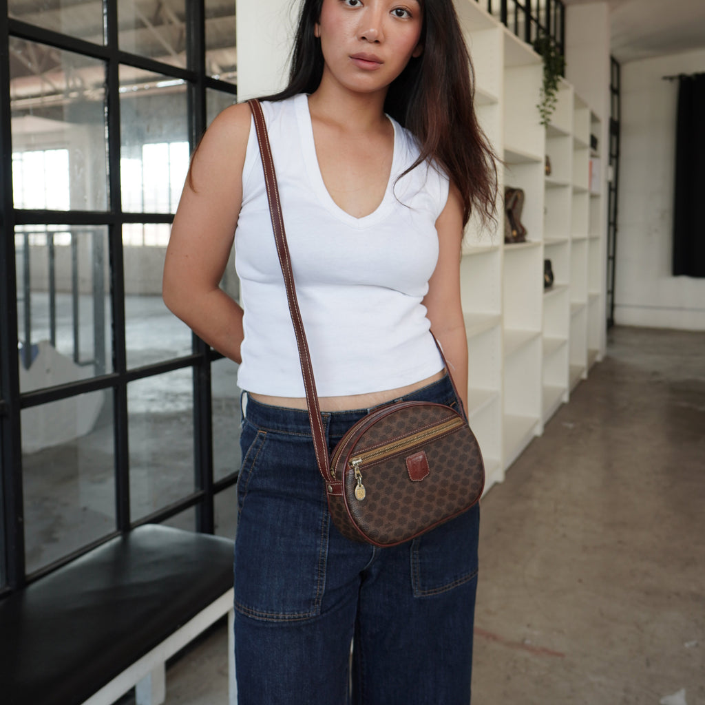 Celine Macadam Crossbody Coated Canvas