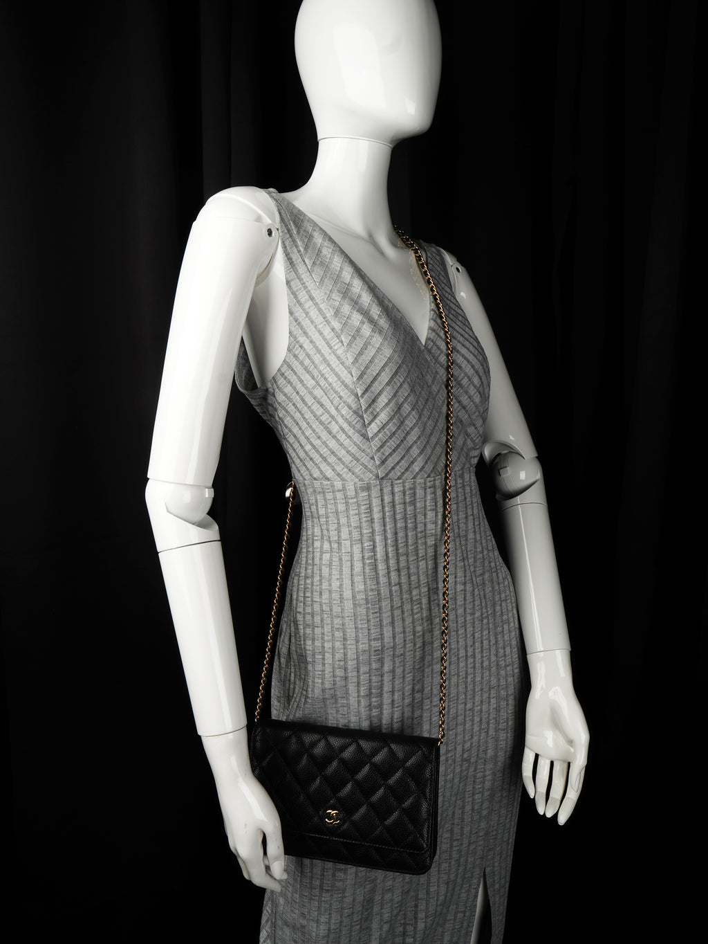 Chanel Wallet on Chain Caviar