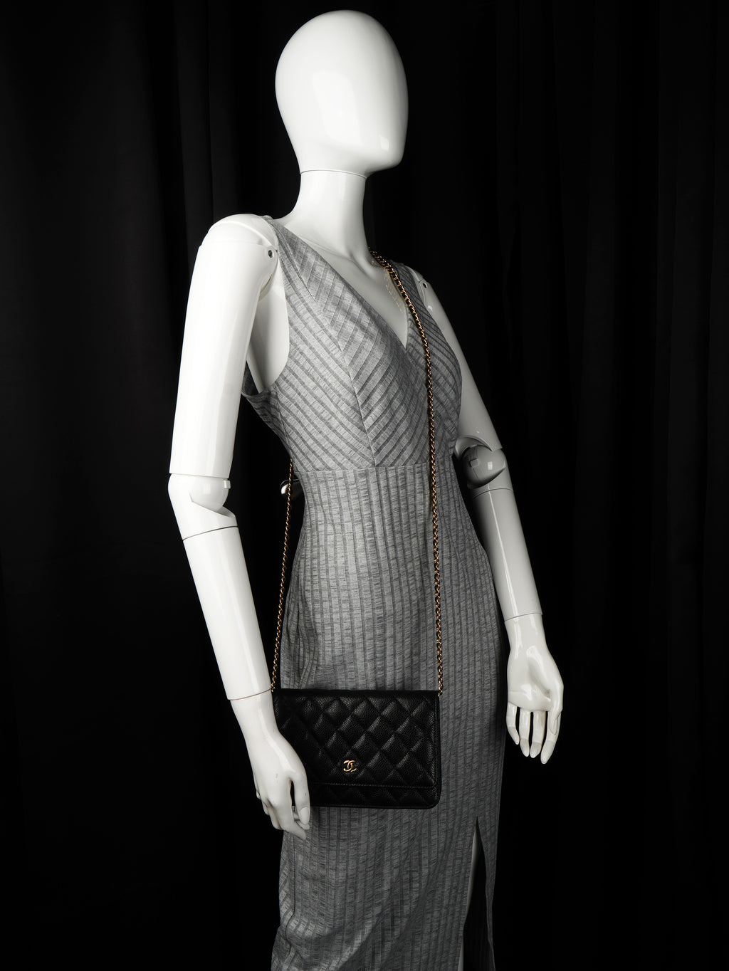 Chanel Wallet on Chain Caviar