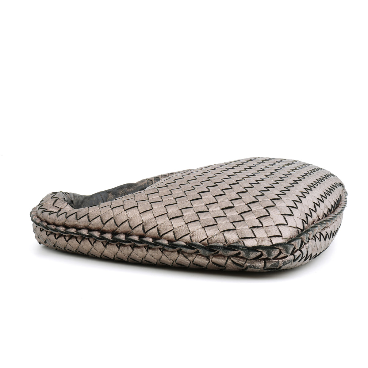 Bottega Veneta Intrecciato Hobo Medium Pewter Metallic