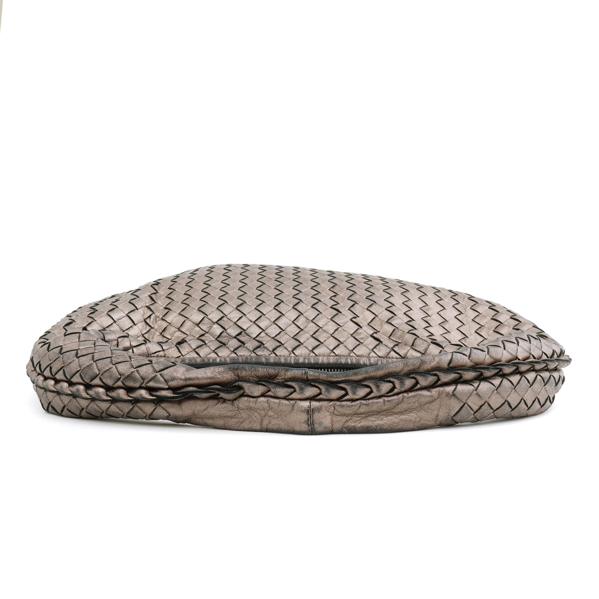 Bottega Veneta Intrecciato Hobo Medium Pewter Metallic