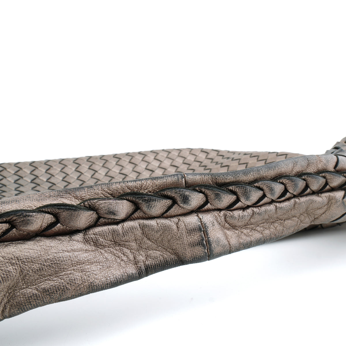 Bottega Veneta Intrecciato Hobo Medium Pewter Metallic