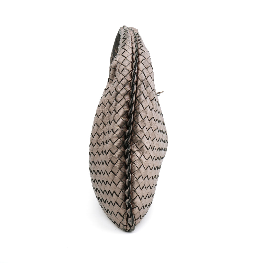 Bottega Veneta Intrecciato Hobo Medium Pewter Metallic
