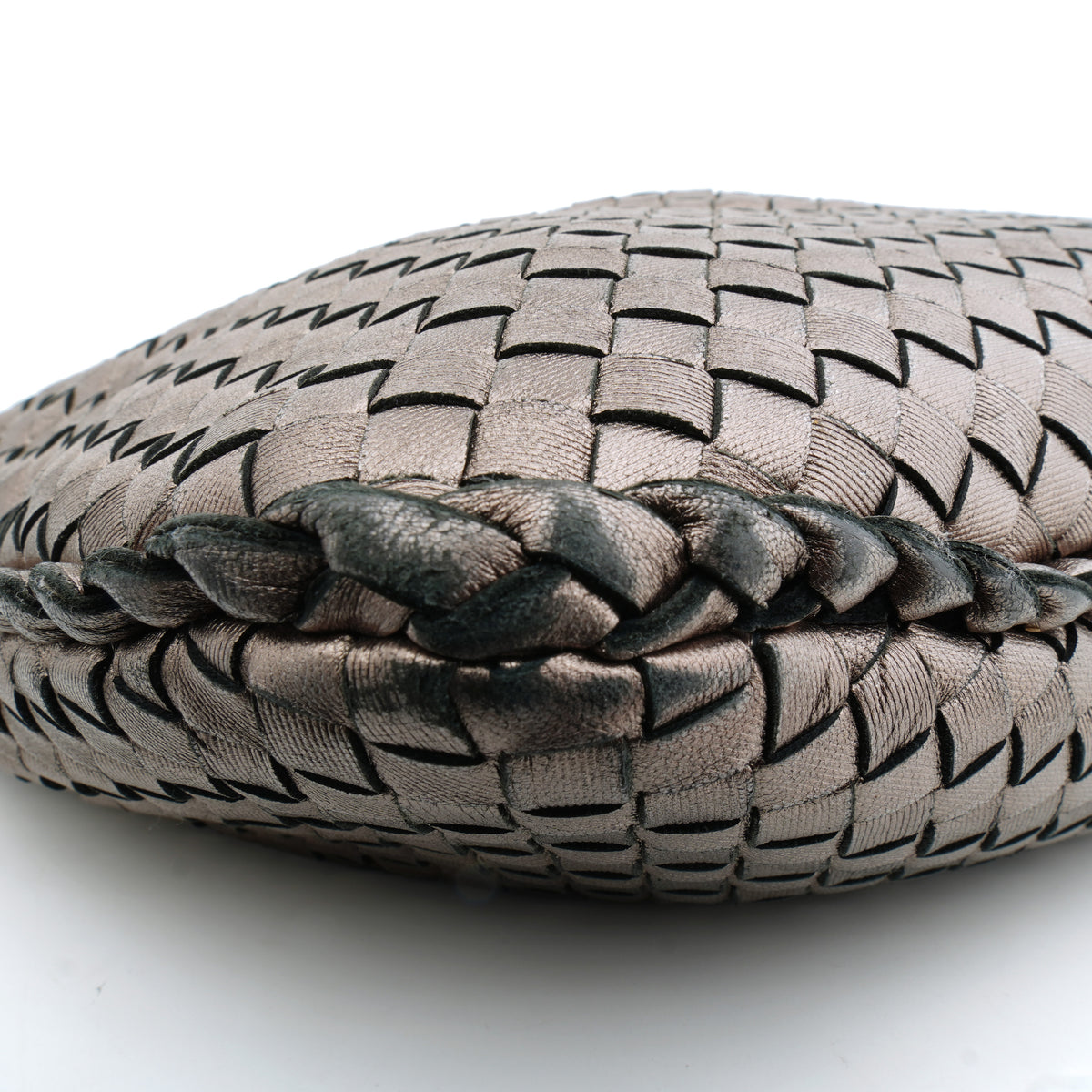 Bottega Veneta Intrecciato Hobo Medium Pewter Metallic