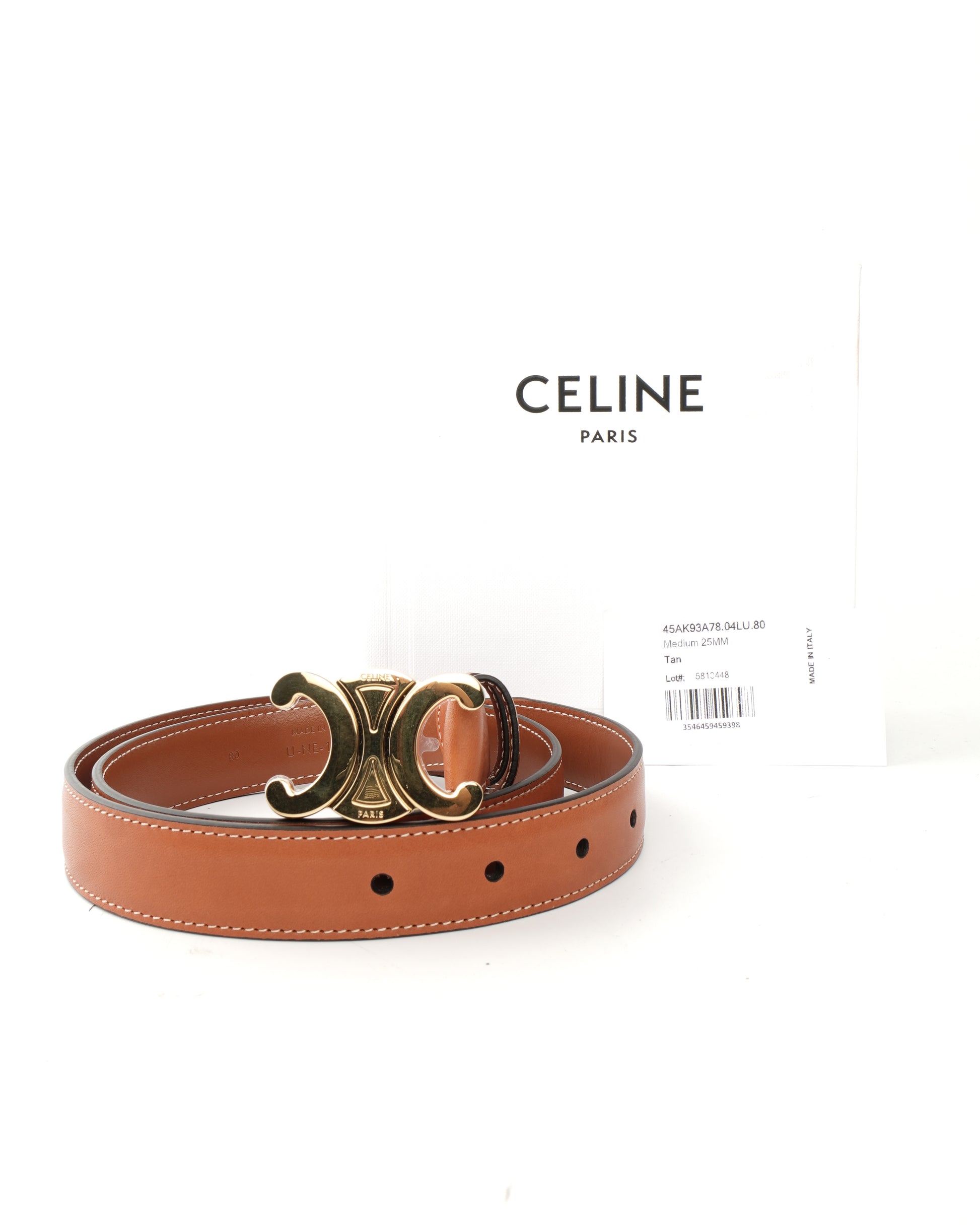 Celine Triomphe Belt Medium 80