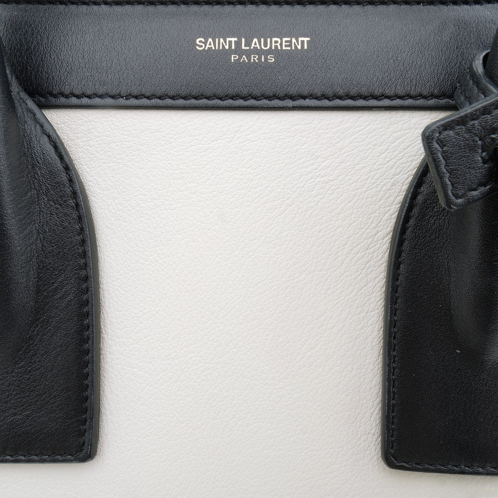 Saint Laurent Sac de Jour Small Bicolor Black White