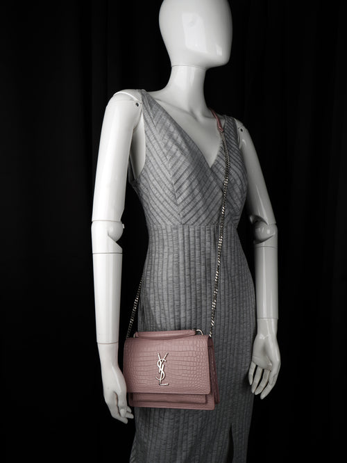 Saint Laurent Sunset Mini Croc