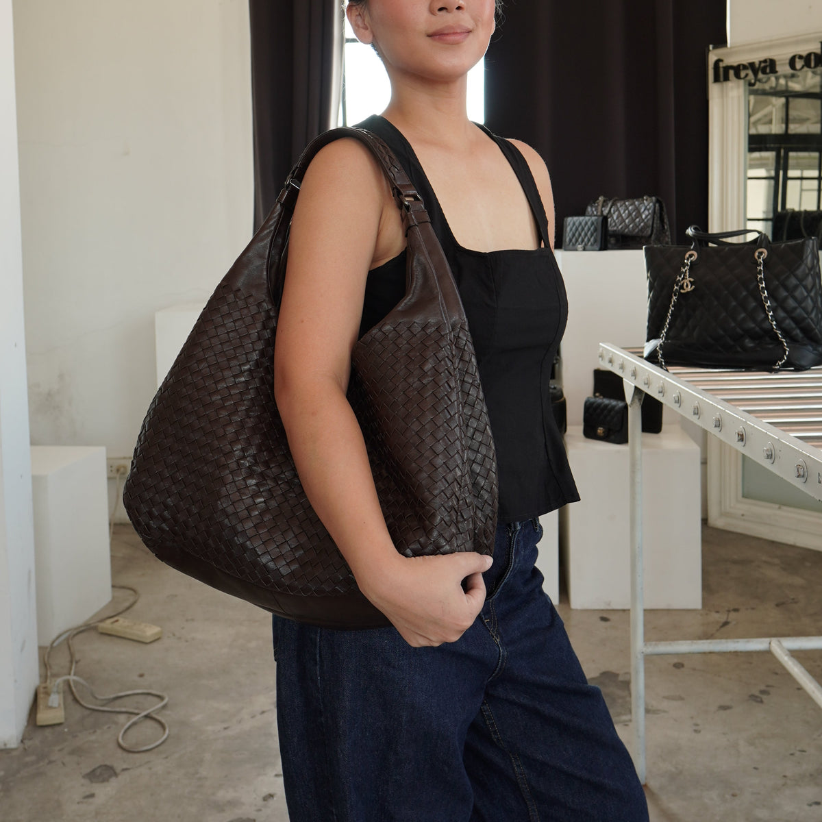 Bottega Veneta Campana Dark Brown