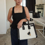 Saint Laurent Sac de Jour Small Bicolor Black White