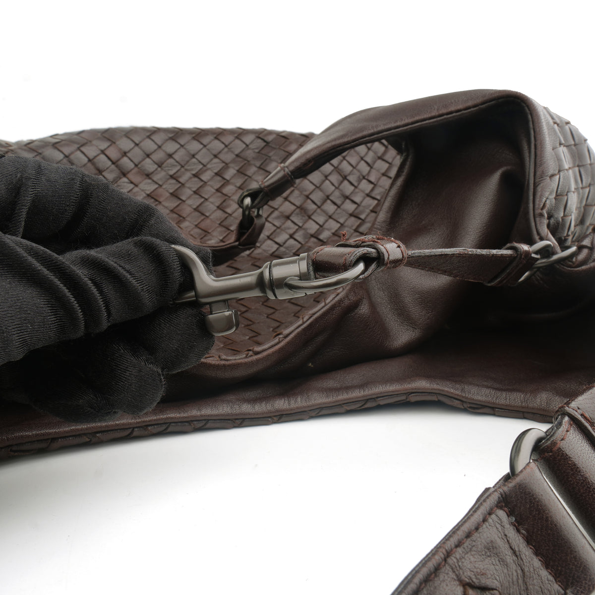 Bottega Veneta Campana Hobo Dark Brown